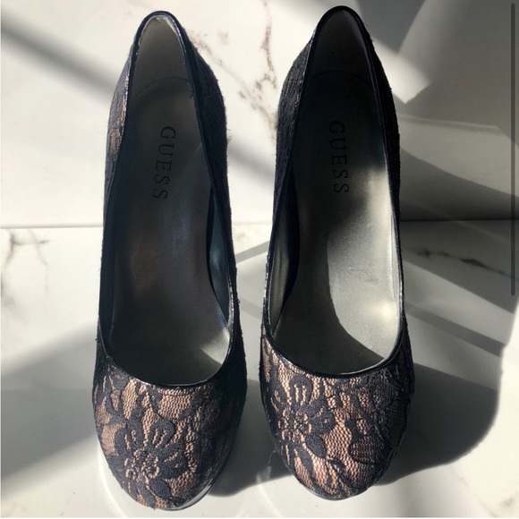 Guess 5” Black Lace Stiletto - Picture 2 of 4